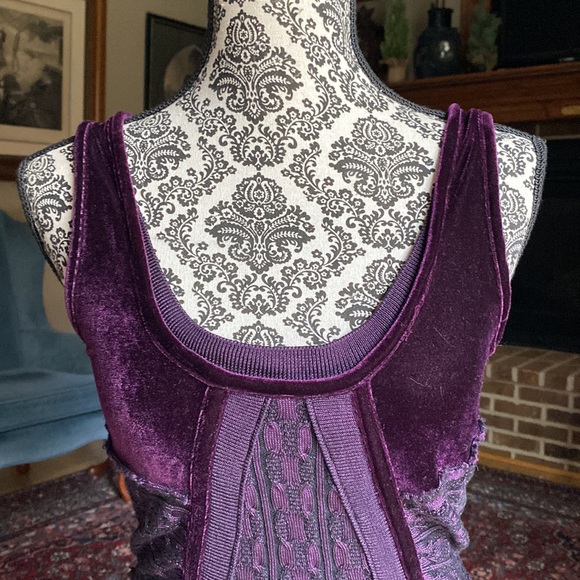 Free People | Purple Velvet | Mini Dress - Picture 2 of 6